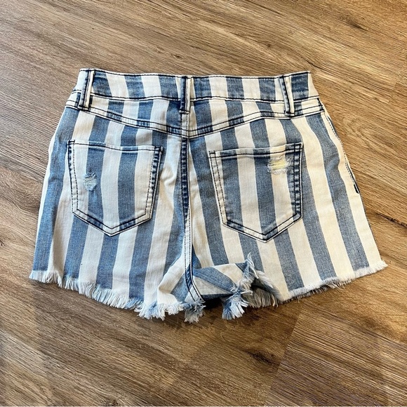 Rewash Striped Denim Shorts - Picture 3 of 3